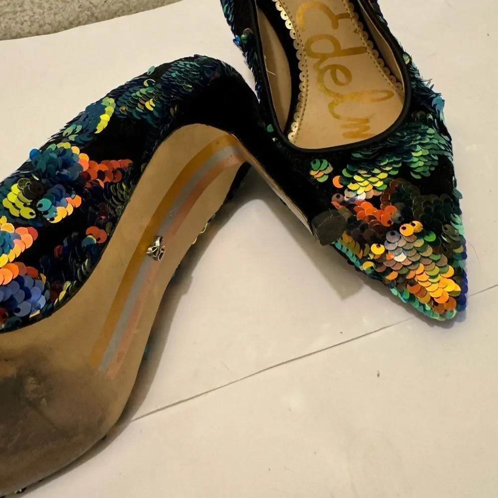 Sam Edelman Multicolor Sequin Heels